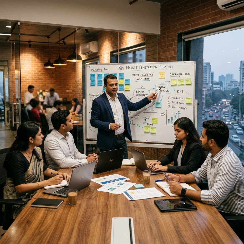 GTM & Scale Projects — Marketing war room, plans on the wall, working session
